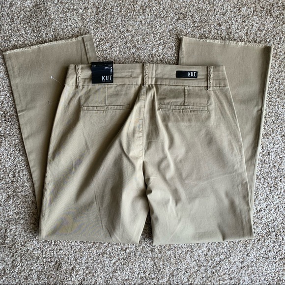 Kut From The Kloth Stella Kick Flare Khaki Pants - Picture 6 of 7